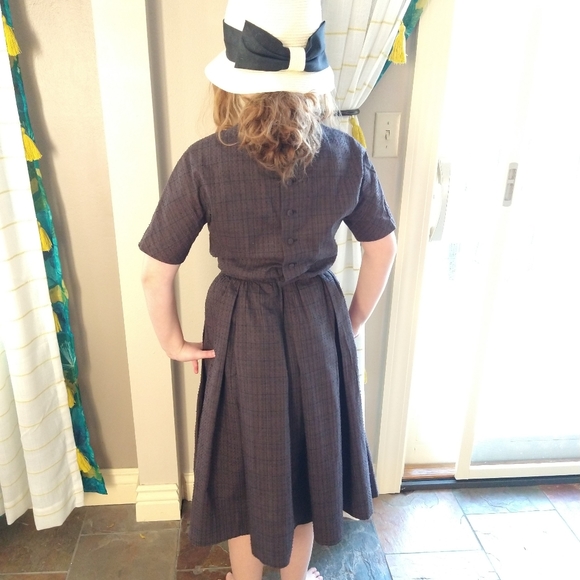 midcentury LANZ cotton shirtwaist dress 1960's XS - Picture 4 of 9